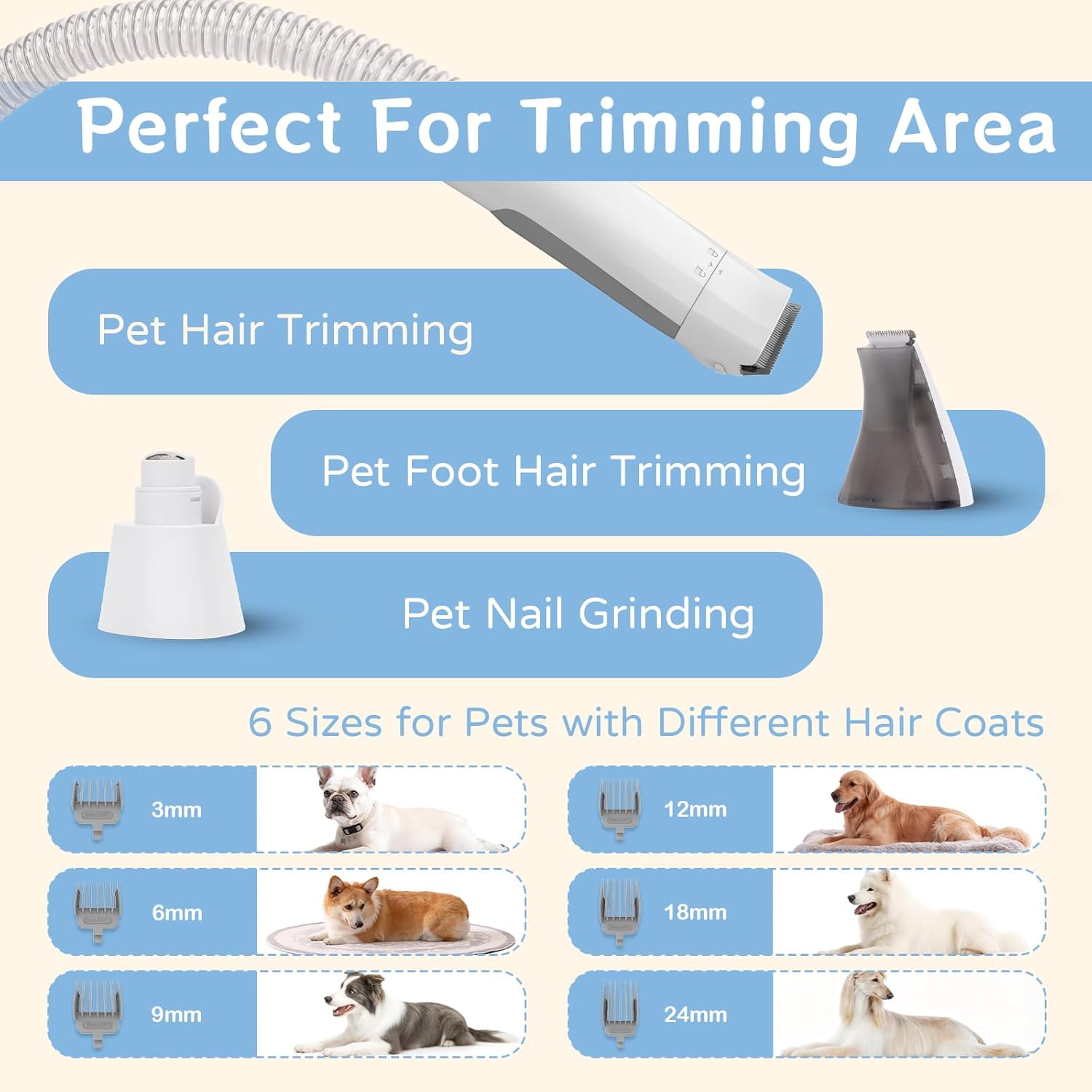 Pet Grooming Vacuum Kit